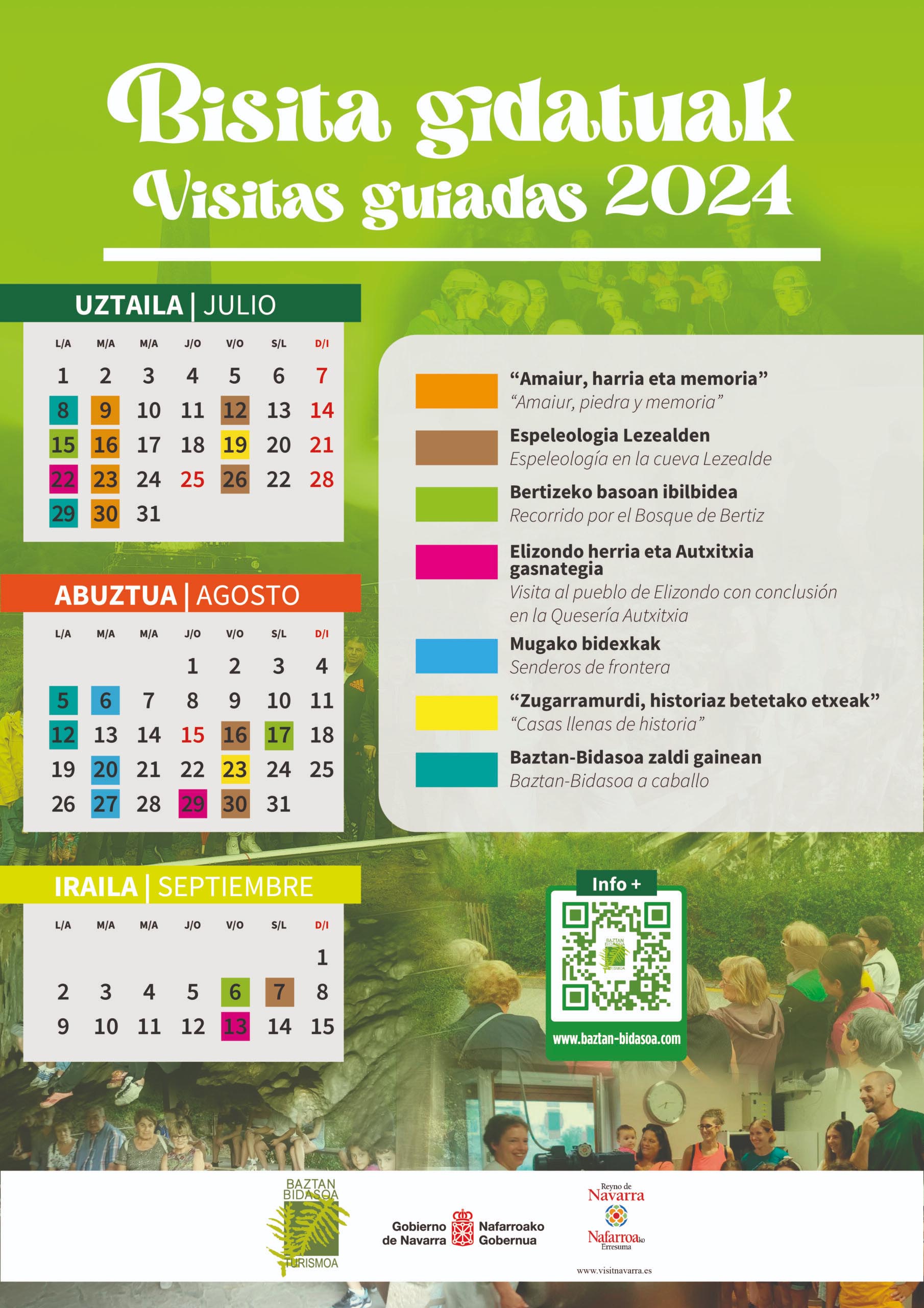 Calendario visitas guiadas 2024