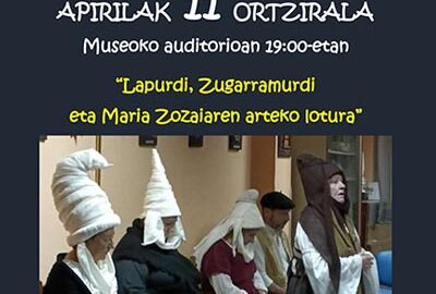 Teatro y presentación del libro "Lapurdi, Zugarramurdi eta Maria Zozaiaren arteko lotura"