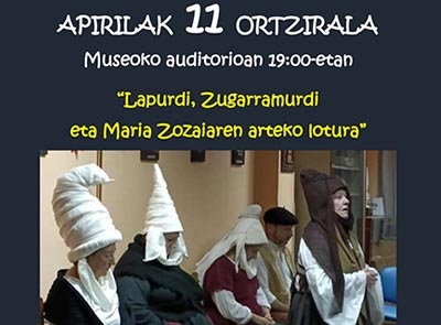Teatro y presentaci&oacute;n del libro &laquo;&nbsp;Lapurdi, Zugarramurdi eta Maria Zozaiaren arteko lotura&nbsp;&raquo;