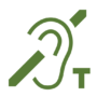 Icono verde accesibilidad auditiva