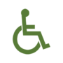 Icono verde - accesibilidad f&iacute;sica