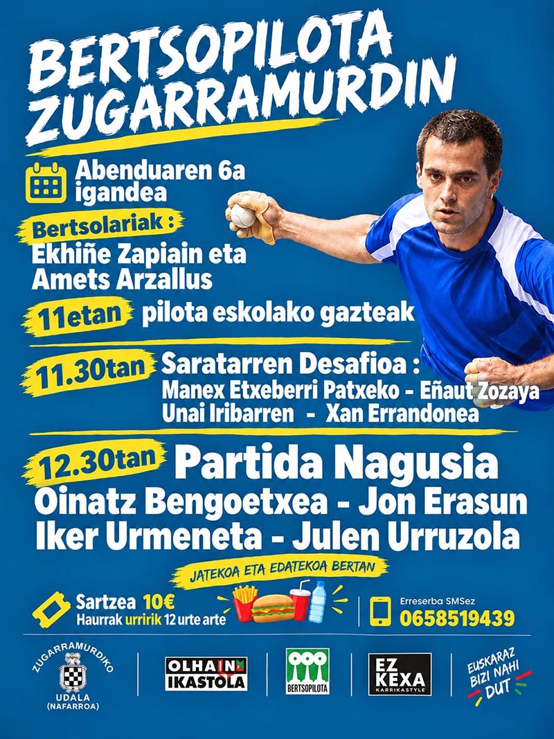 Bertsopilota Zugarramurdin - Agenda
